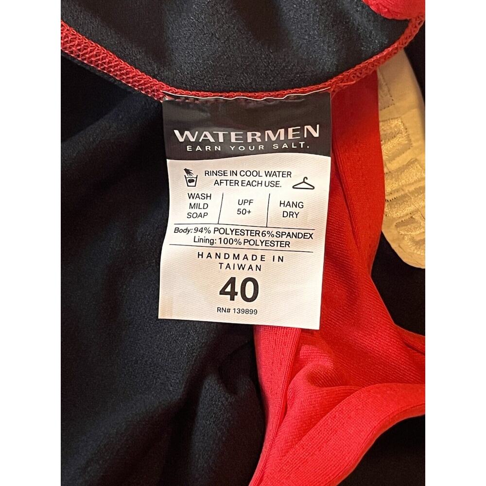 Watermen Women’s Lifeguard Swimsuit Size 40 Red One-Piece - NWT - Picture 3 of 4